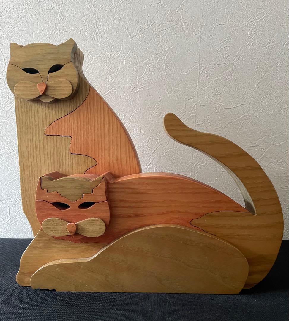 legnomagia レグノマジア 猫　組み木　置物　ヴィンテージ　イタリア製