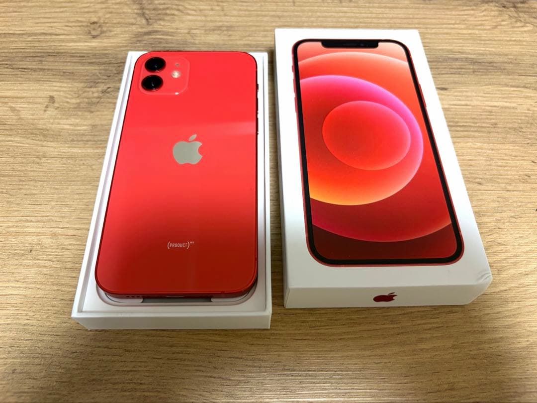 iPhone 12 レッド 箱付き ケーブルあり
