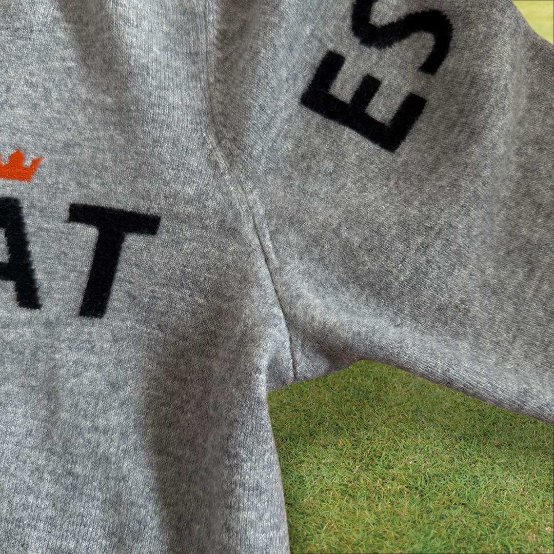 カシミヤ100% 美品　パーリーゲイツ　ニット　セーター　グレー　4 M〜L相当