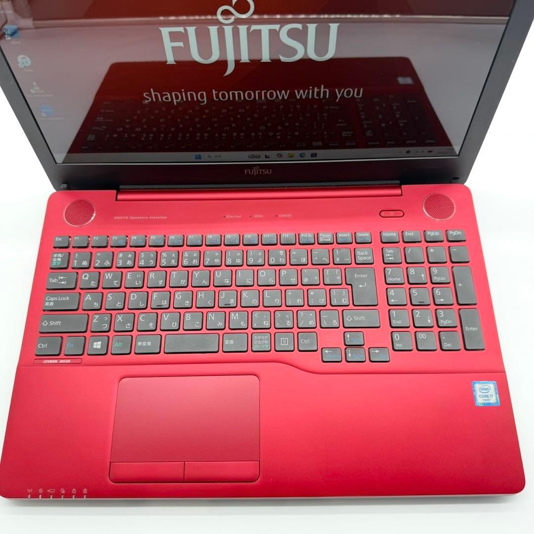 美品 富士通 ノートPC i7搭載 新品SSD512 Blu-ray FHD