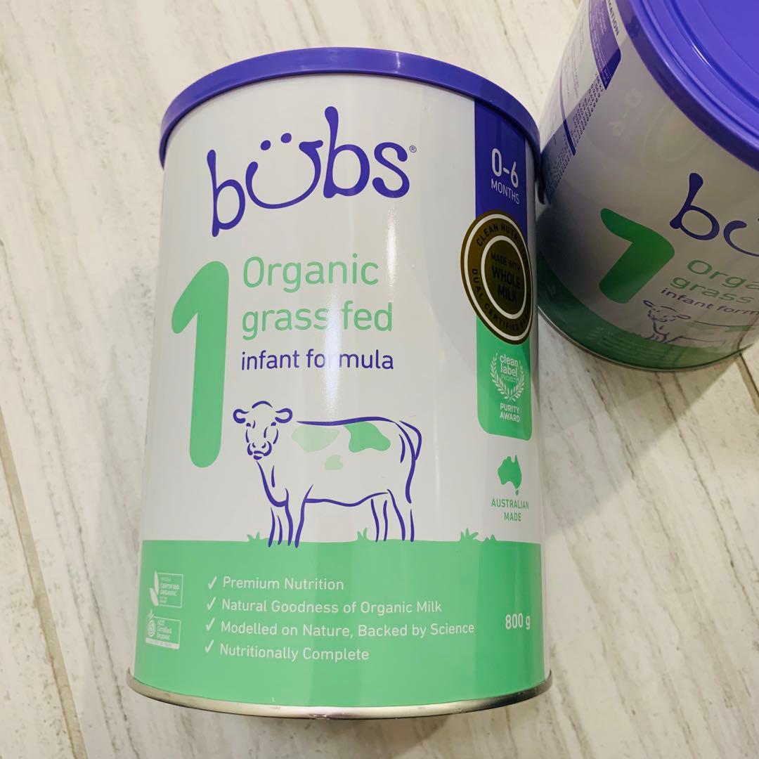 【New缶】Bubs バブズ牛の粉ミルクス テップ1(0ヶ月〜6ヶ月)4缶