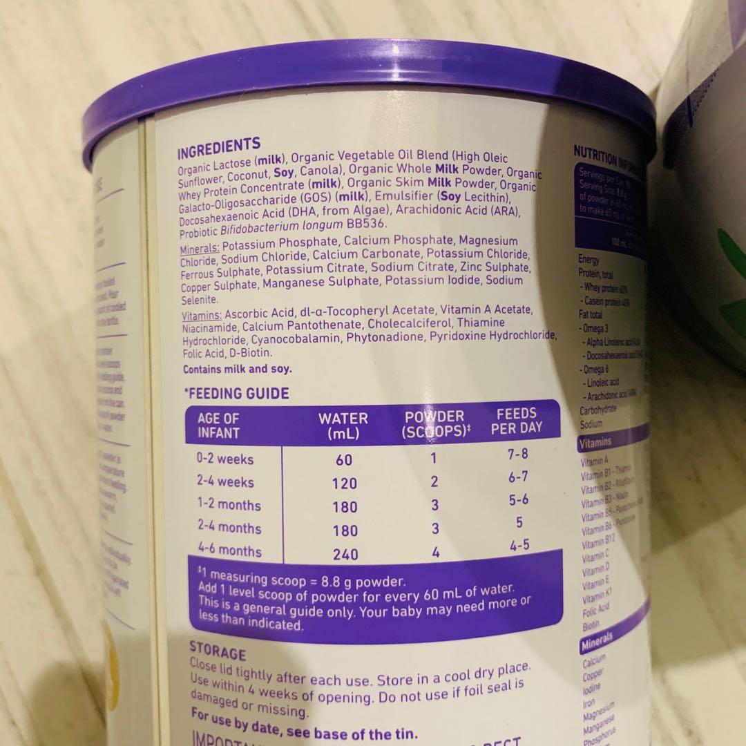 【New缶】Bubs バブズ牛の粉ミルクス テップ1(0ヶ月〜6ヶ月)4缶