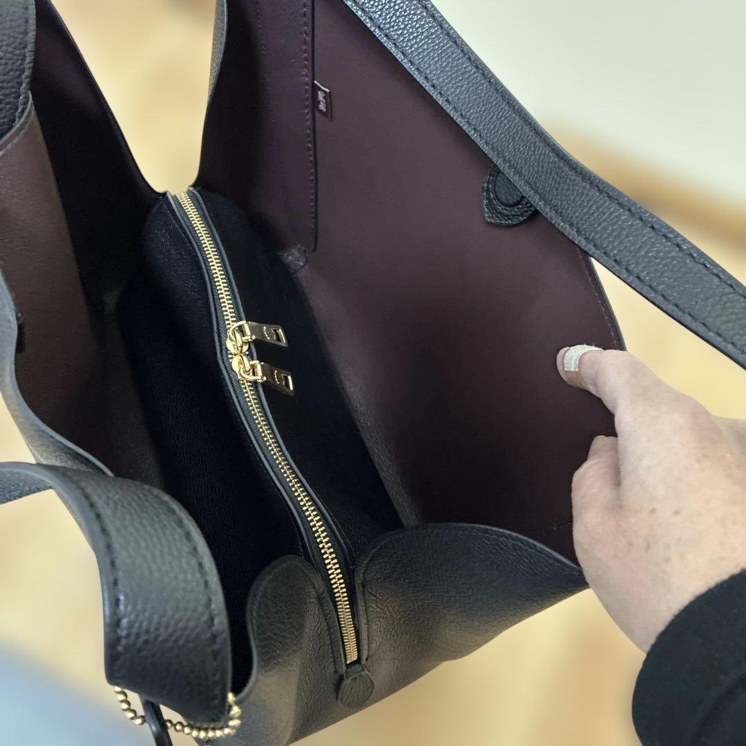 COACH ブラック ハドリーホーボ　レザー　バッグ