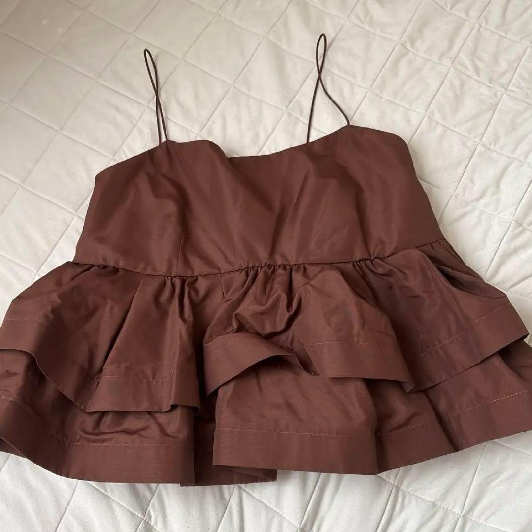 【タグ付き新品】FRAY I.D ラッフルヘムデザインキャミソール