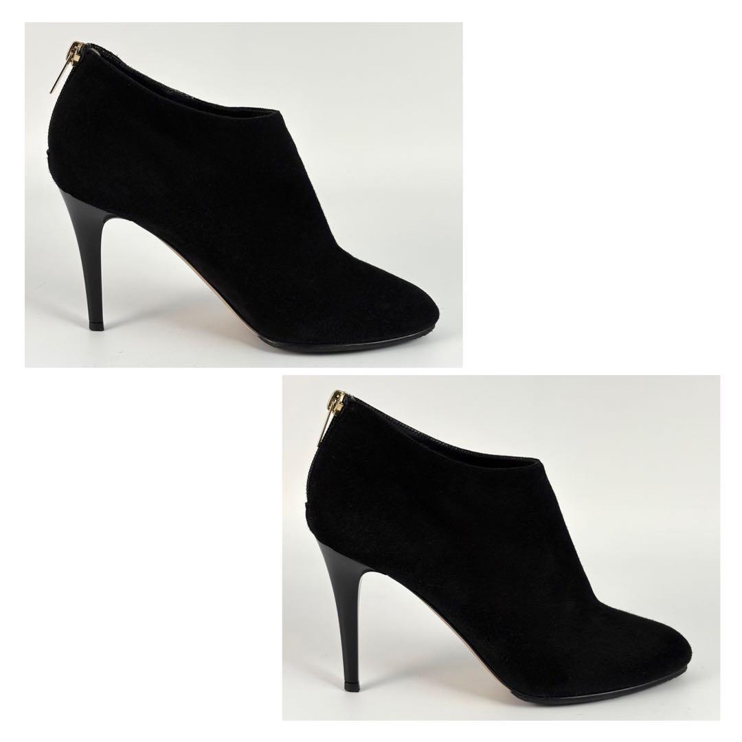 ジミーチュウ ブーティー ショートブーツ ハイヒール スエード ブラック ジップ