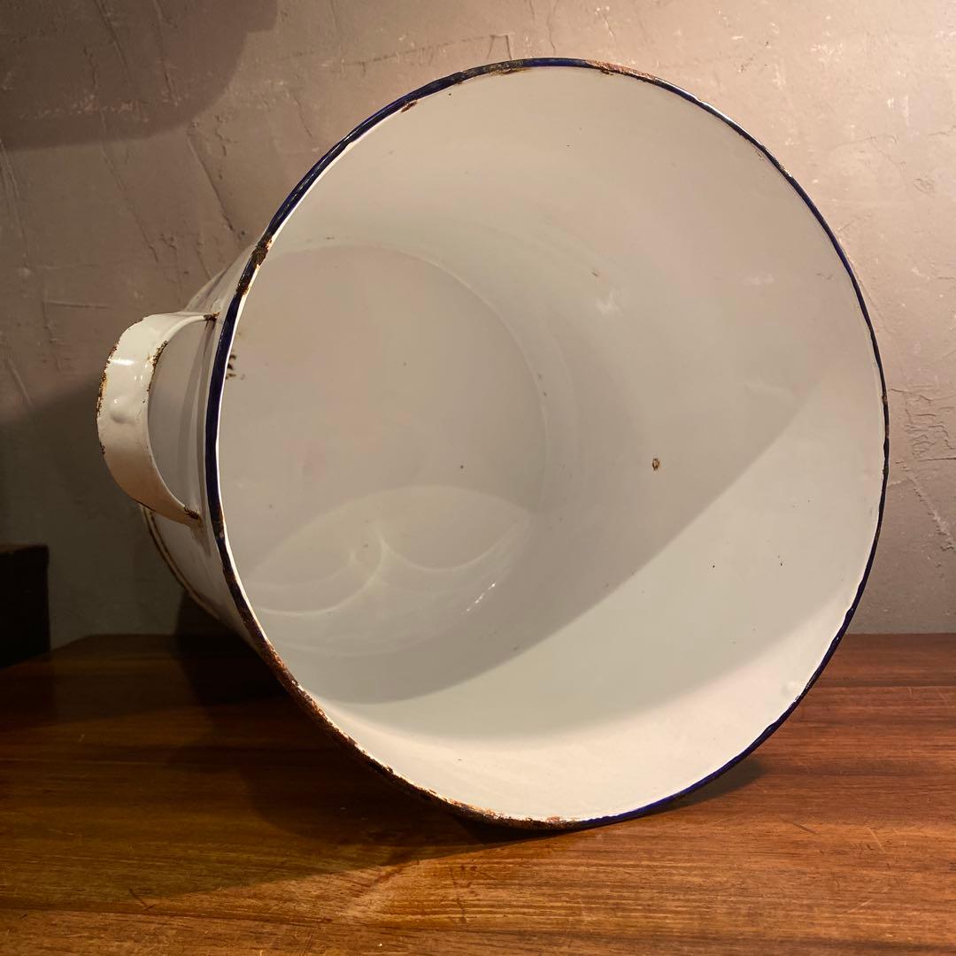 昭和レトロ マルキ味噌 ホーロー缶 ゴミ箱 シャビー 古道具 ヴィンテージ