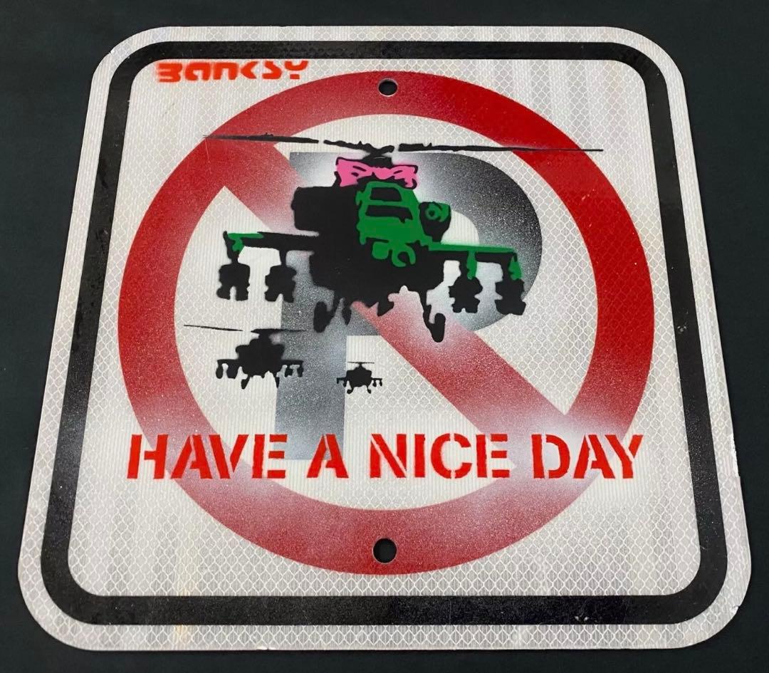バンクシー ストリートサイン Banksy ロードサイン 道路標識 ゲリラアート
