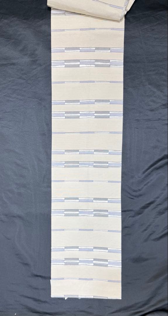 k31⭐️ベージュＧ米沢シャレ帯⭐️豪華絢爛綺麗華麗美品長さ484cm正絹全通