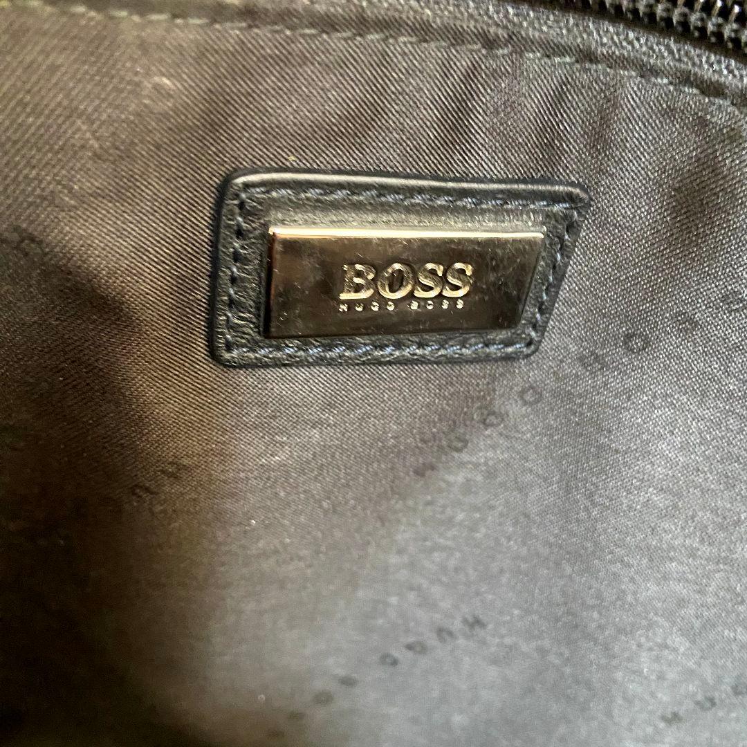 【美品】HUGO BOSS　ヒューゴボス　ビジネスバッグ　シボ皮　ブラック