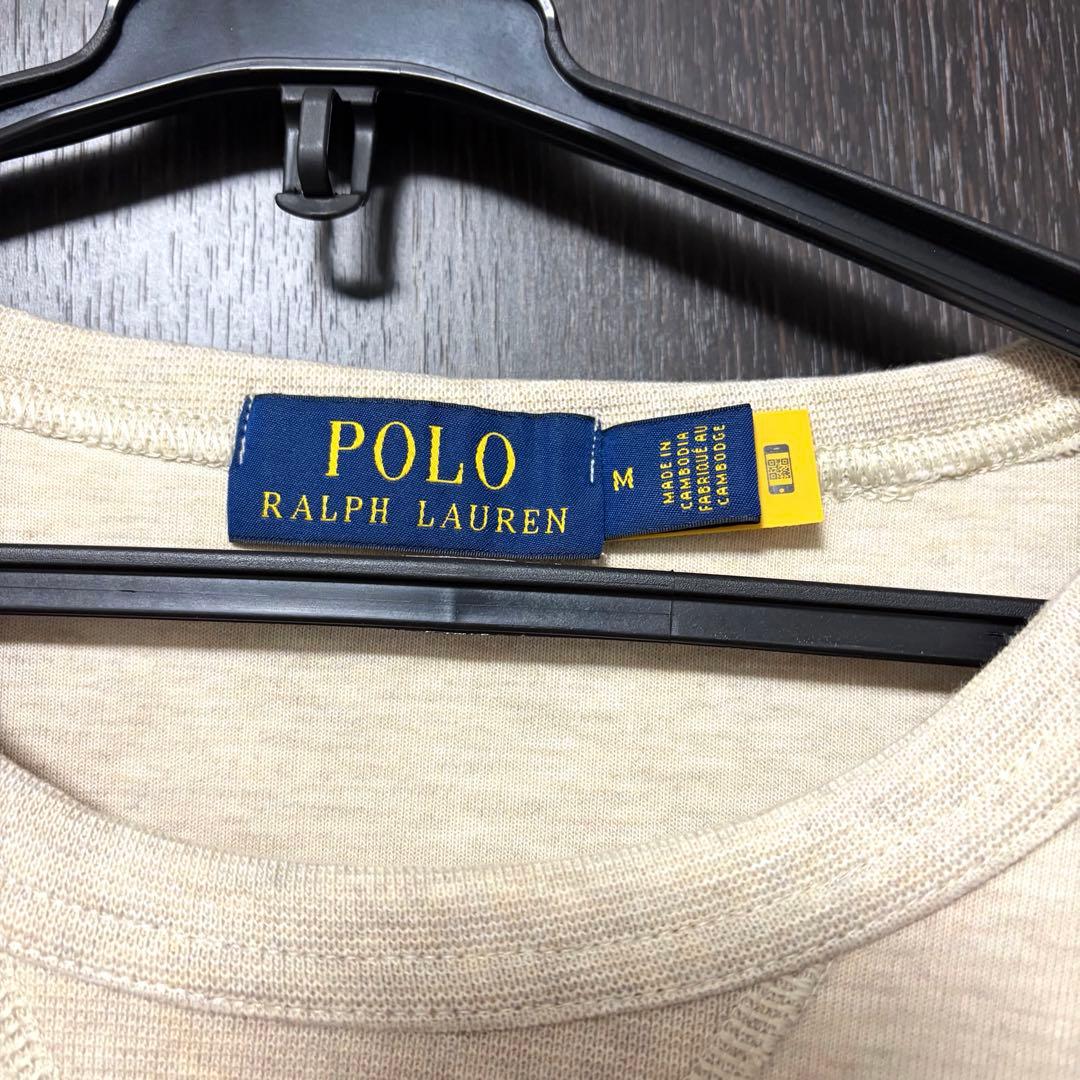 POLO RALPH LAUREN ライトベージュトレーナー Mサイズ