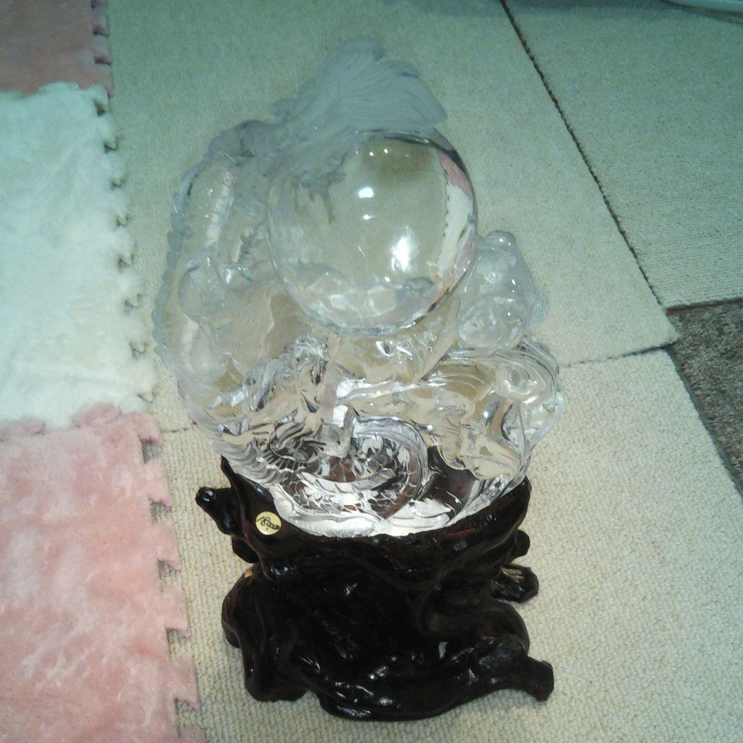 水晶 彫刻 昇り龍 ブラジル産