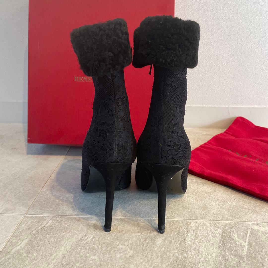 未使用　レネカオヴィラ　Rene Caovilla ミンク ファー ブーツ