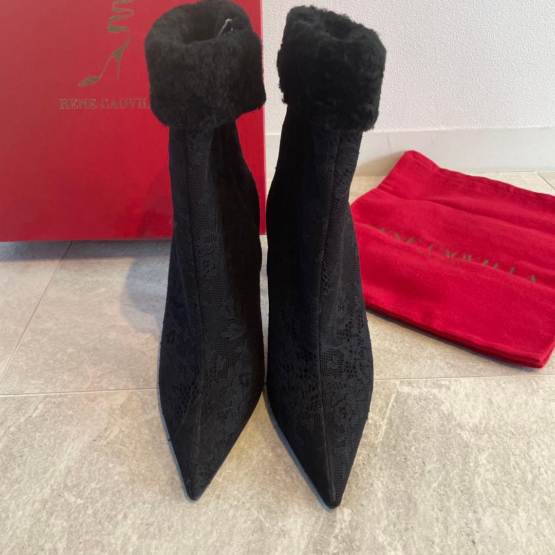 未使用　レネカオヴィラ　Rene Caovilla ミンク ファー ブーツ
