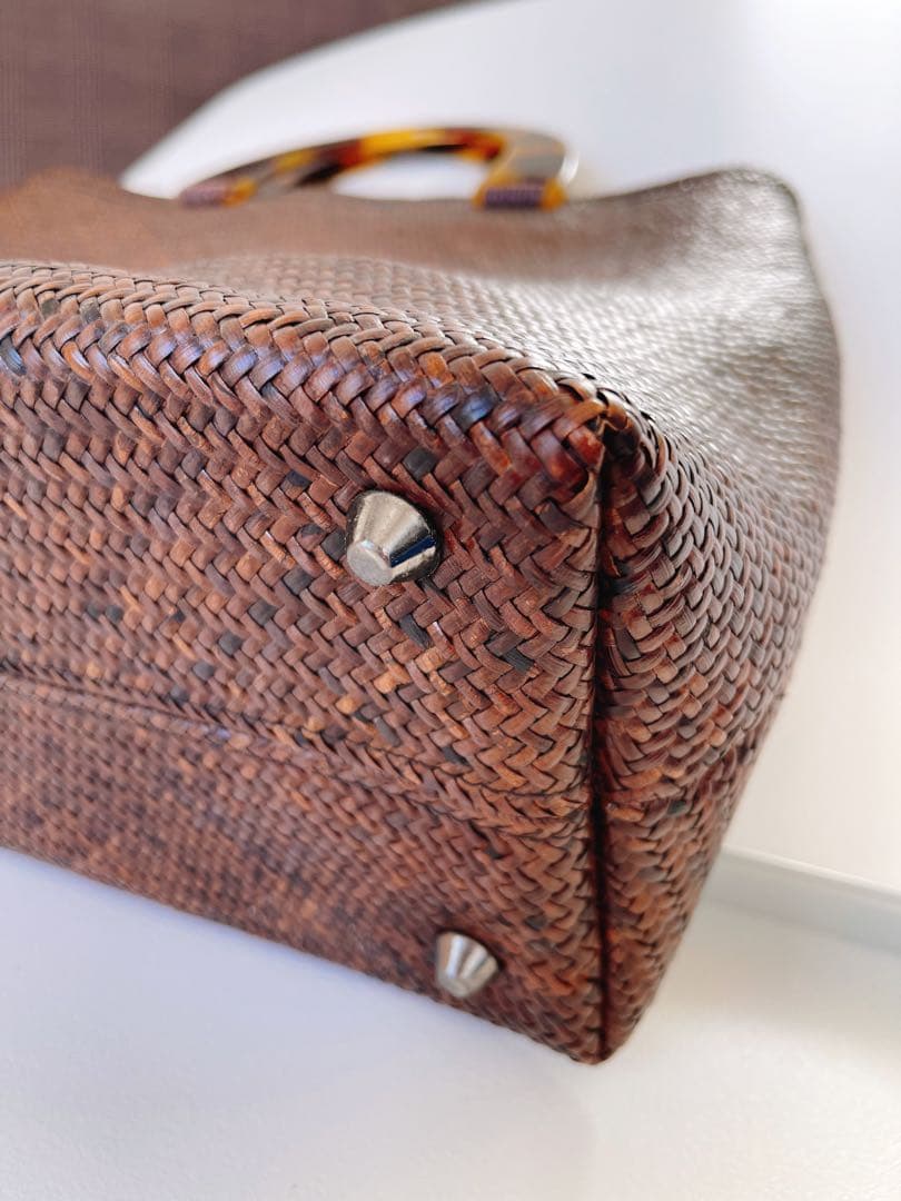 かごバッグ　トートバッグ　籐編み　未使用