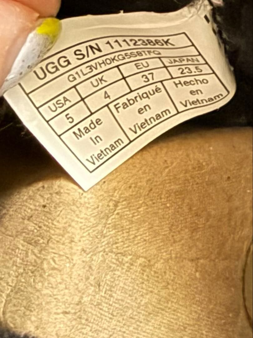 UGGクラッシッククリアミニ　黒23.5cm