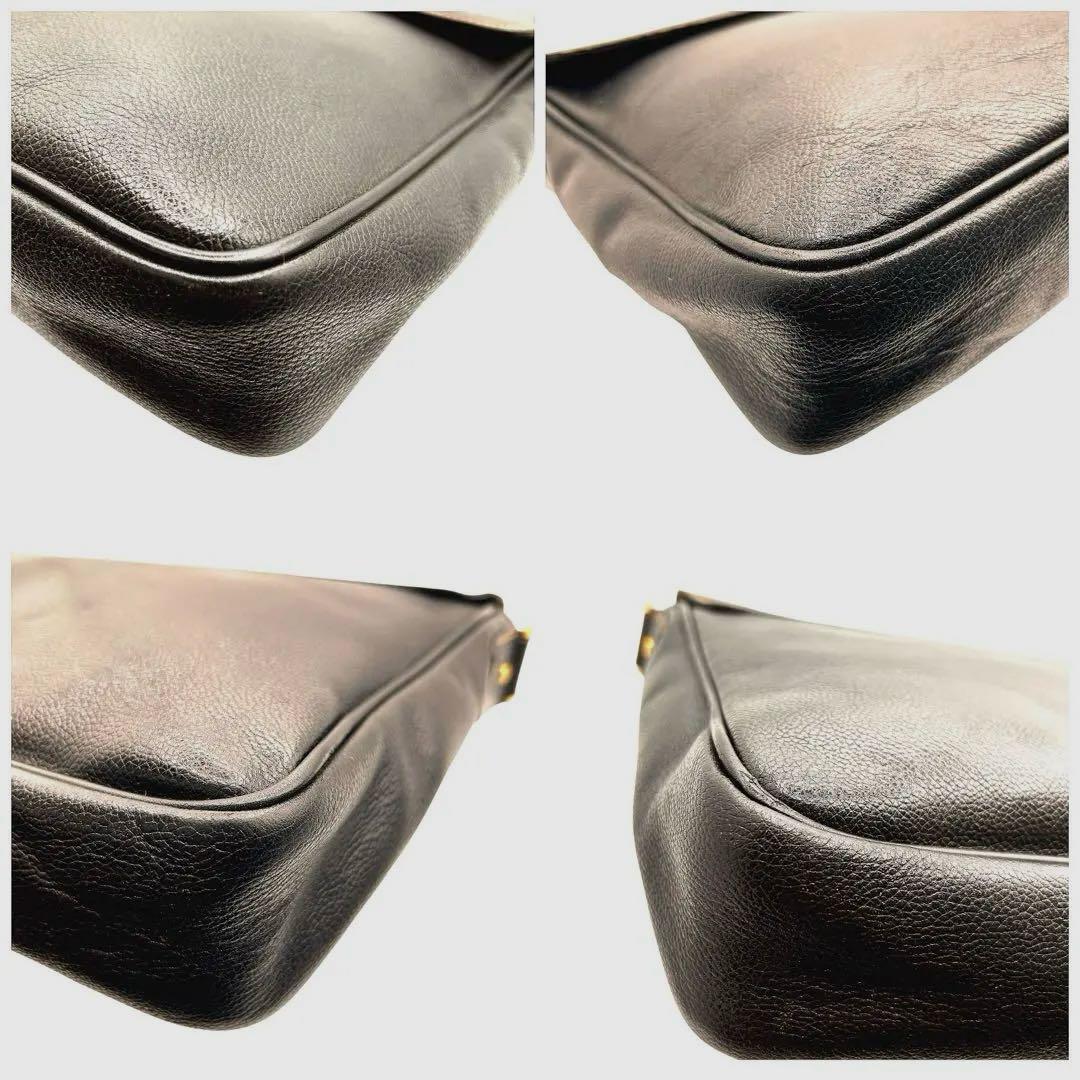 【美品】ダンヒル ダレスバッグ ビジネスバッグ レザー ゴールド金具 黒