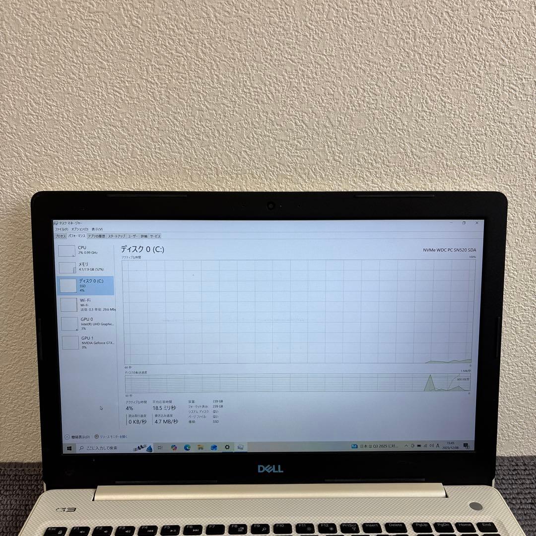 サンジ様DELL G3 3579 i7-8750H メモリ8GB #M6748
