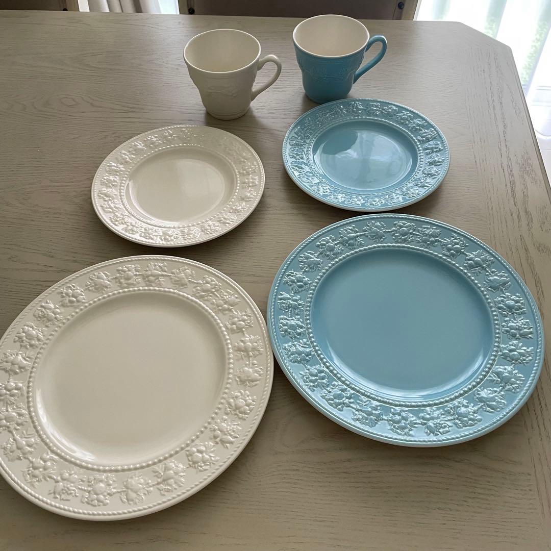  プレートマグカップ6点セット ブルー（新品未使用）