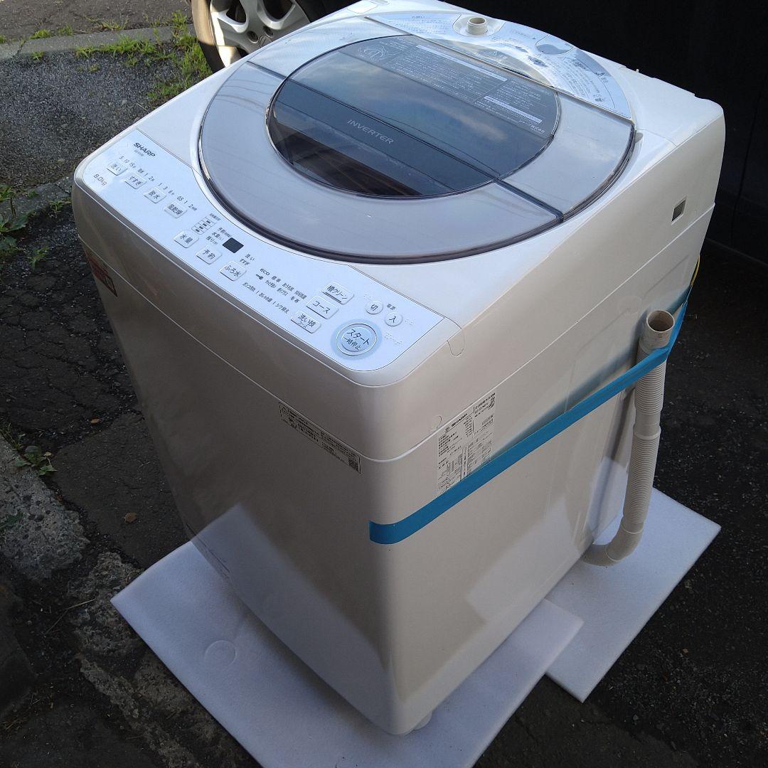 SHARP 縦型洗濯機本体 インバーター ホワイト ES-GV8E