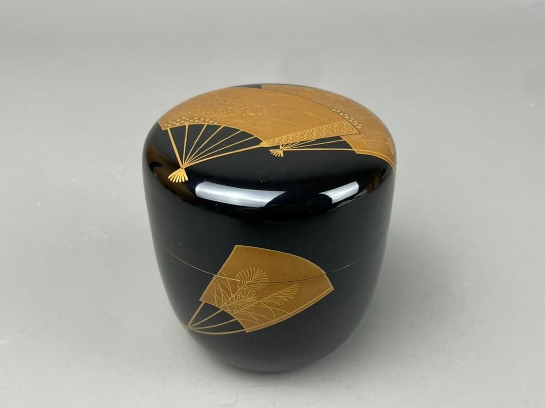 加賀蒔絵師 牧野正峰 最上位作 共箱共布付 茶道具 在銘扇面