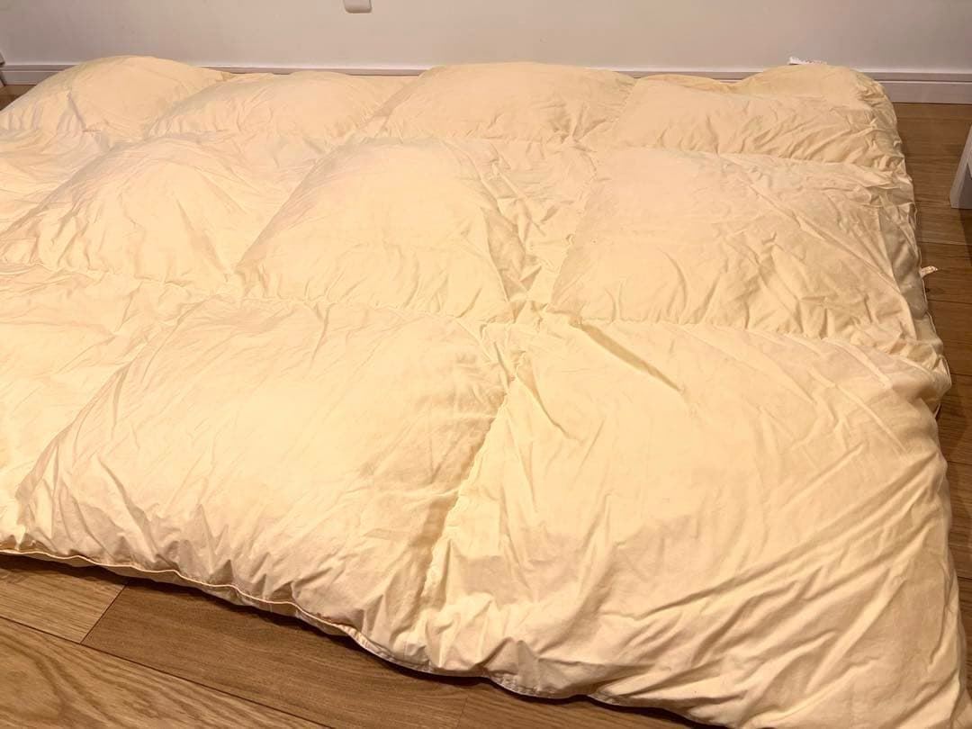 ポーランド産 ダウン90% 2枚合わせ ＋羽毛工房リフォーム品　合計2セット