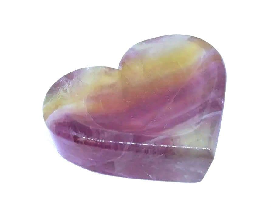 キャンディ フローライト　ハート　皿　器　浄化皿　小物入　蛍石　①