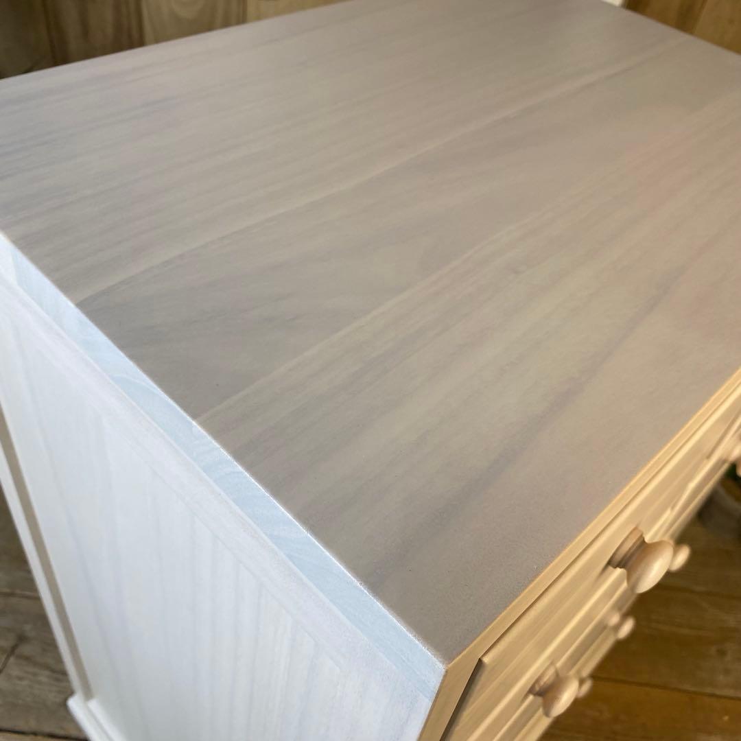 大幅値下げセール中！木製多引き出し桐チェストタンスホワイト二点セット収納家具