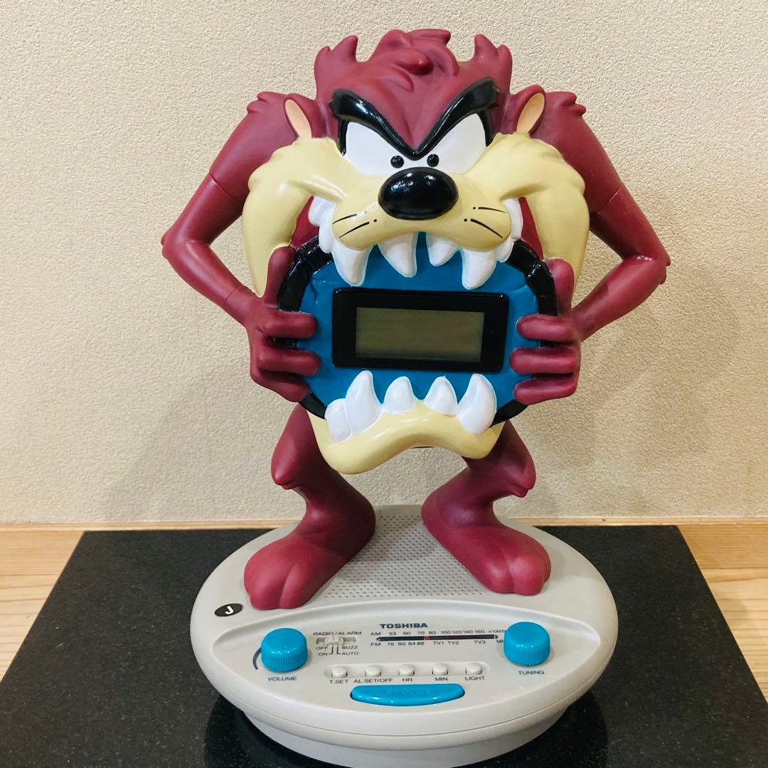 ✨【希少・レア】TOSHIBA タズマニアンデビル AM/FMクロックラジオ✨