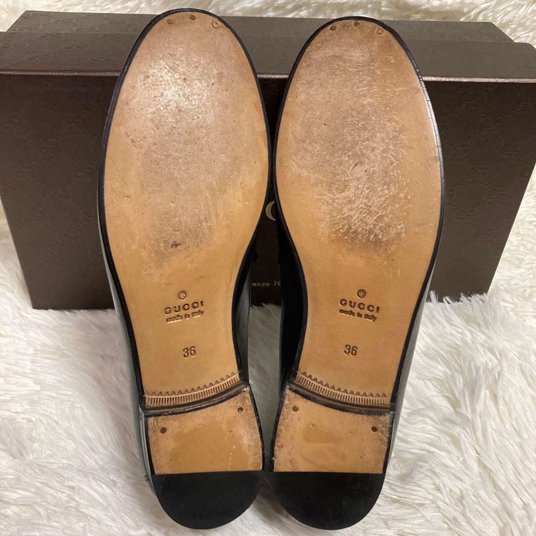 GUCCI グッチ　ゴールド ホースビット36  ローファー 1953 ブラック