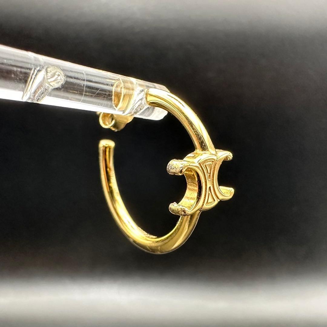極美品✨　セリーヌ　ピアス　アシメントリック　ゴールド　1335