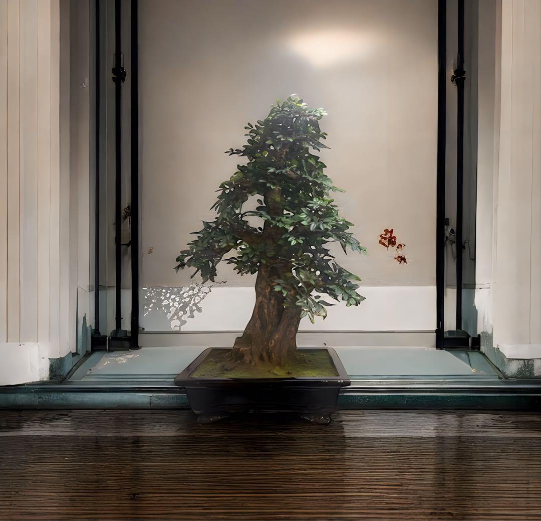 光触媒　人工観葉植物　ウォールグリーン　フェイクグリーン　盆栽　欅　けやき