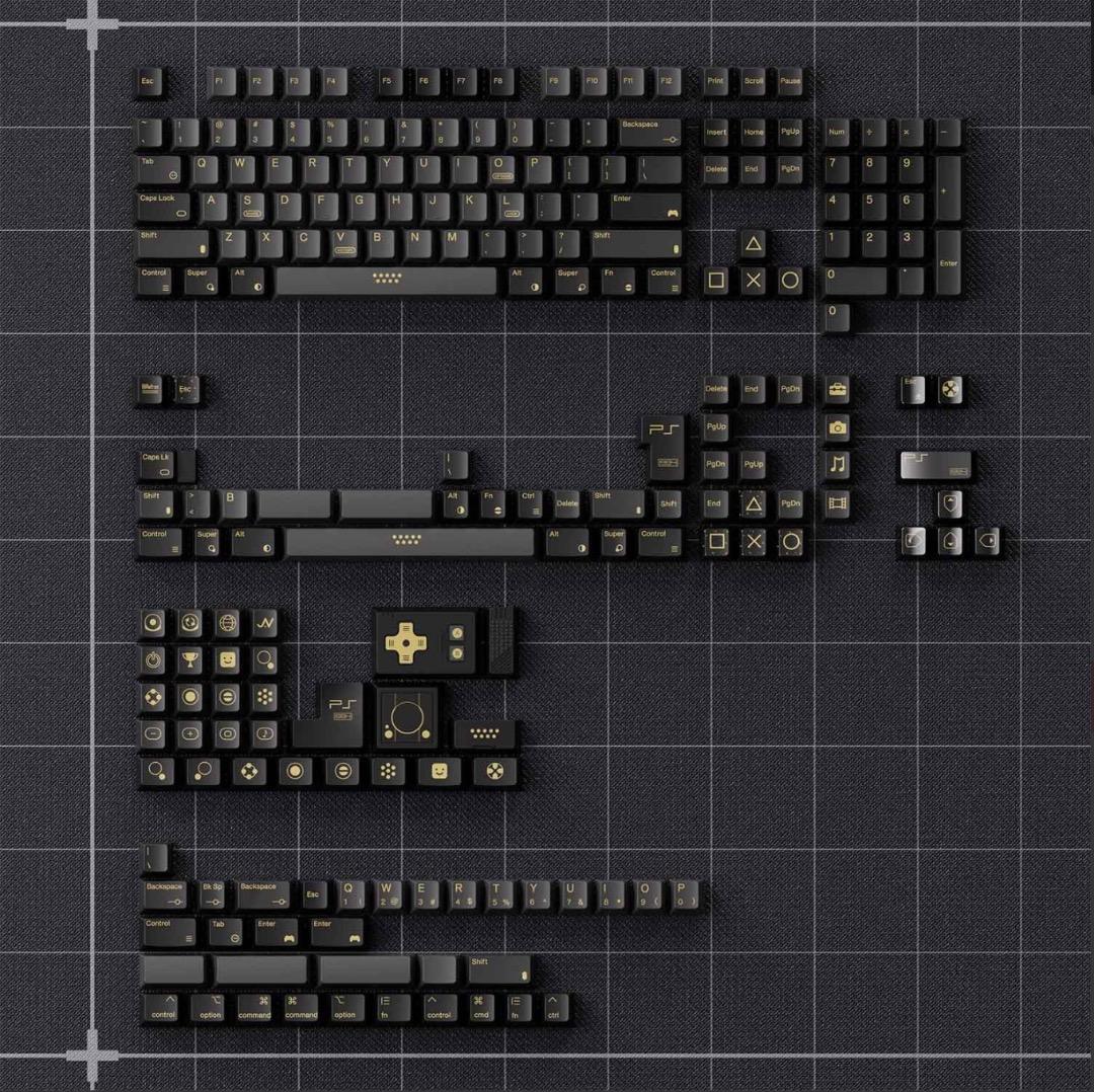 キーボード PS 1994 Black & Gold Keycap Set