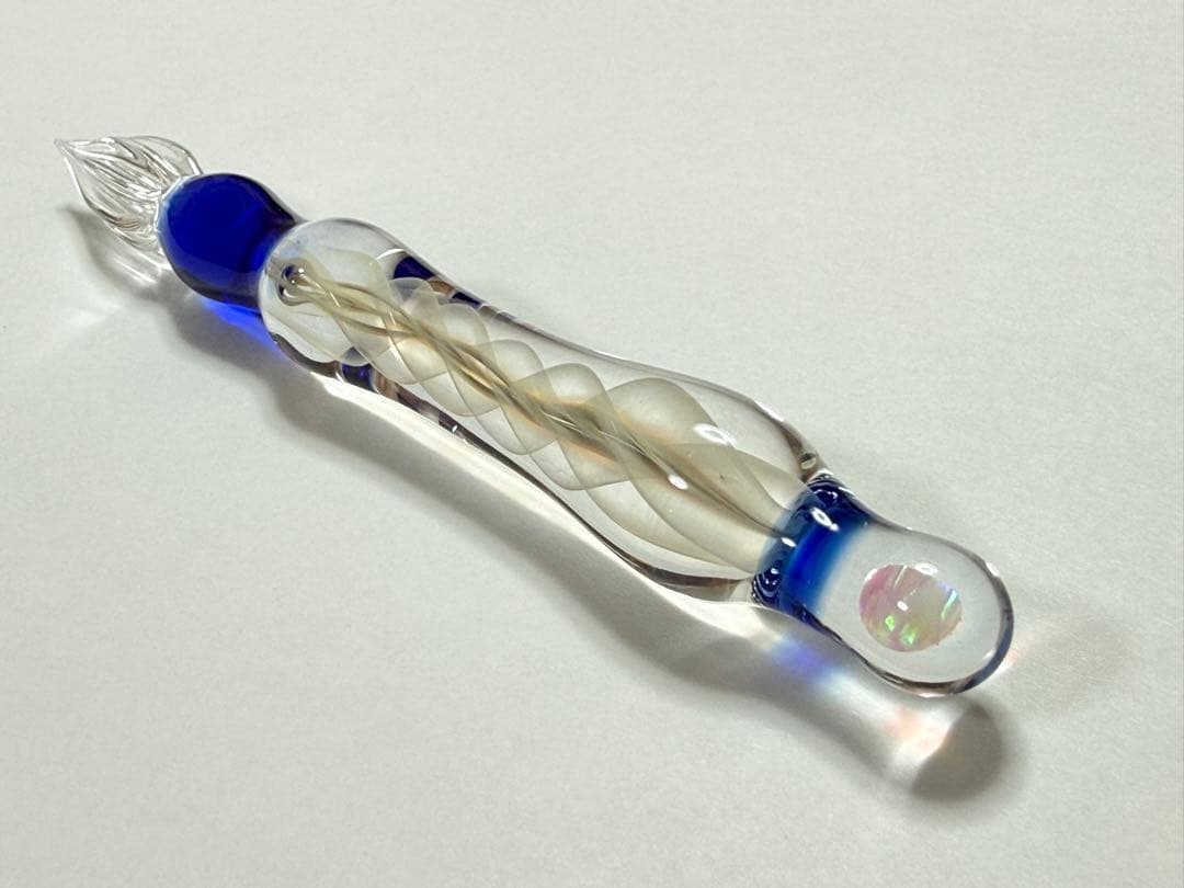 川西硝子◆ガラスペン　螺旋タイニー