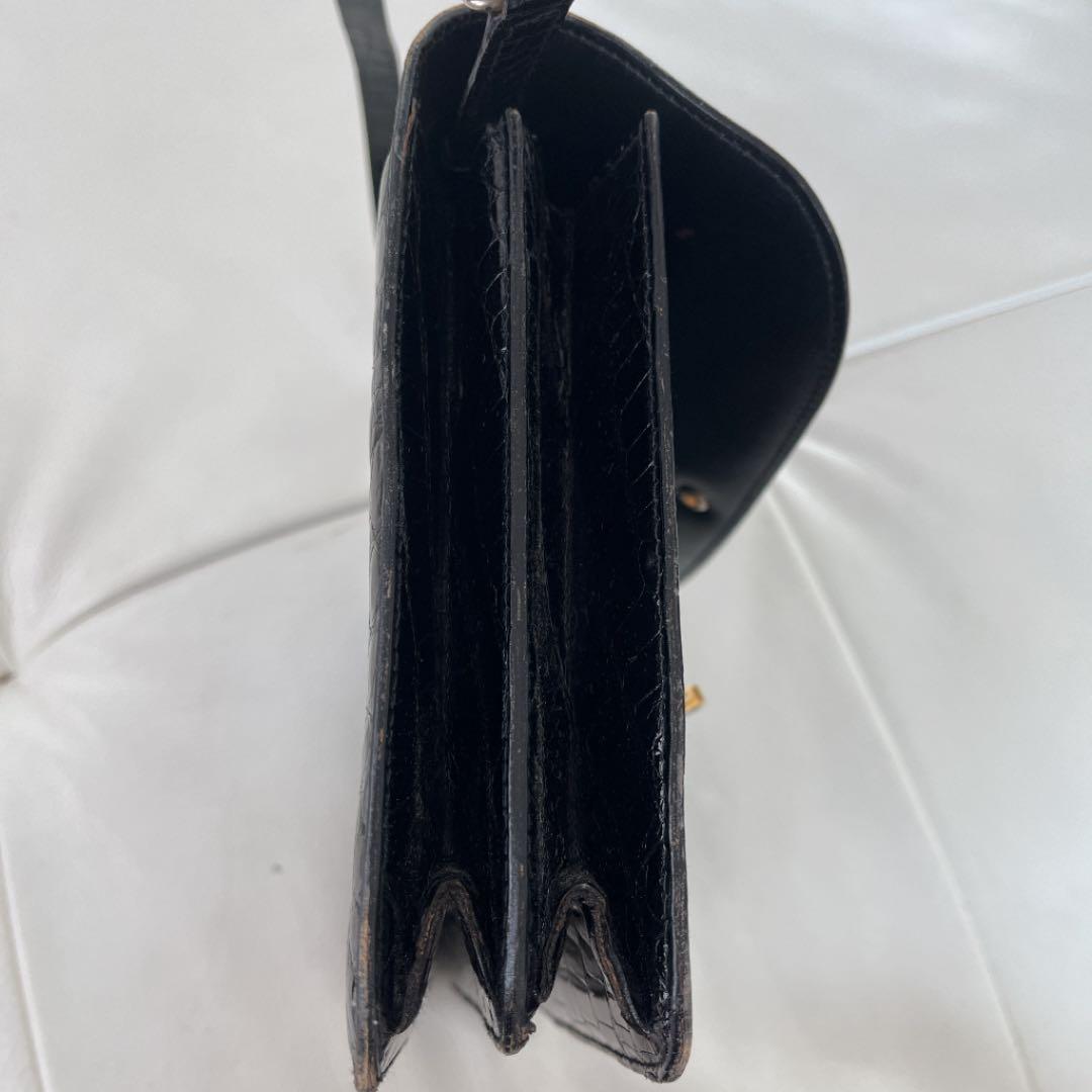 オールドグッチ　クロコダイル　ショルダーバッグ