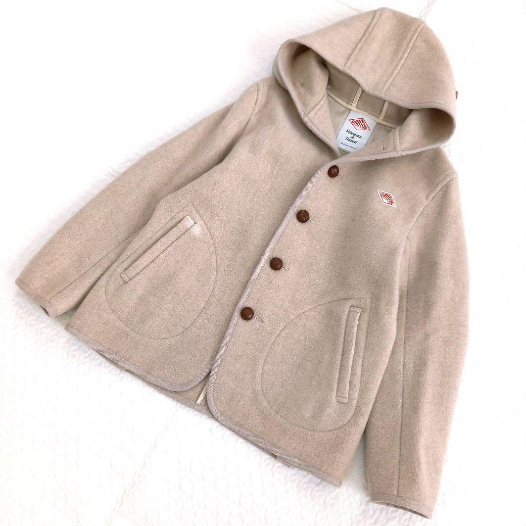 美品✨DANTON ダントン フード付きウールモッサコート ベージュ 36