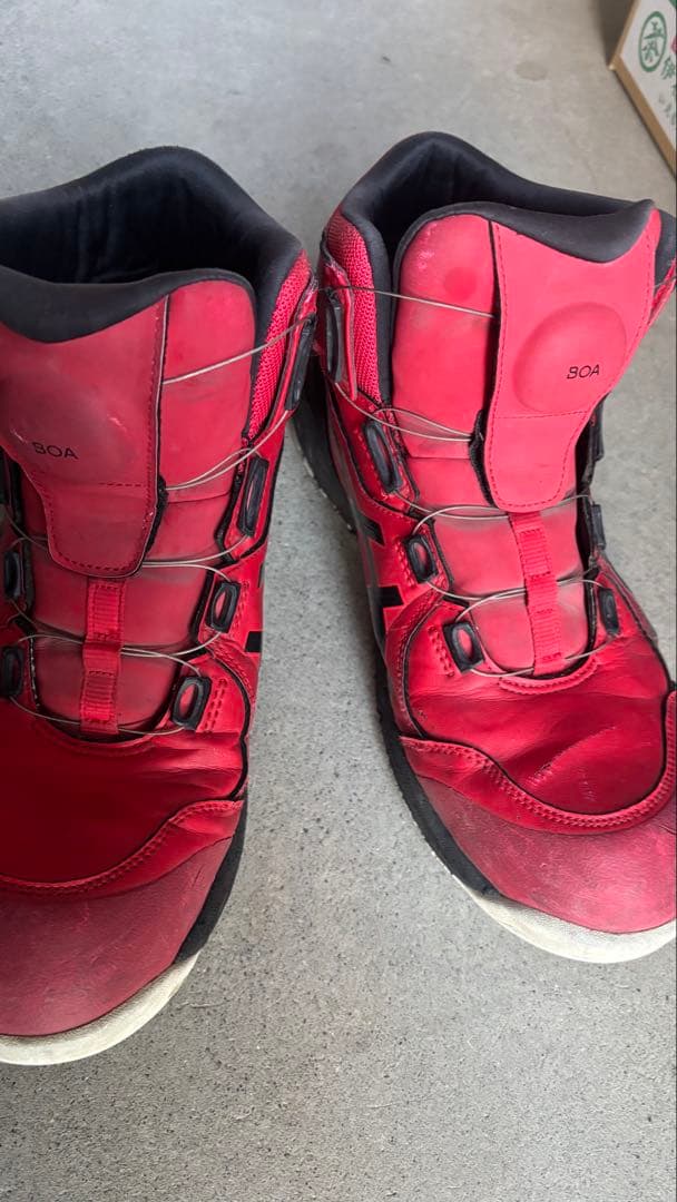 アシックス BOAシステム安全靴 レッドハイカット 28.0㎝