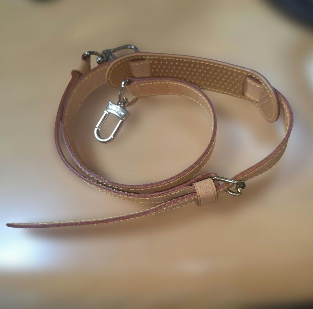 ルイヴィトン　バンドリエールレザーショルダーストラップ、ポワニエ、ネームタグ