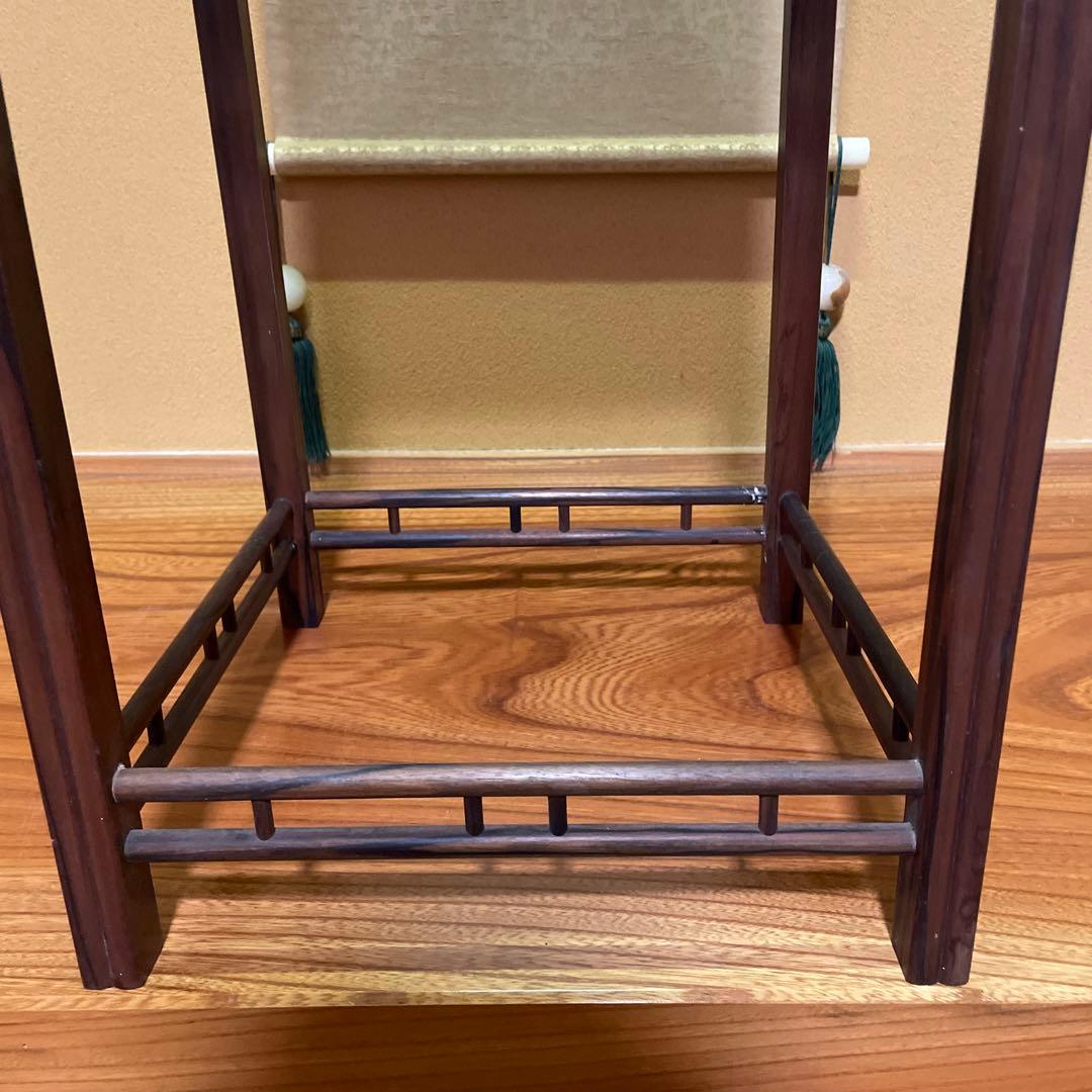 【唐木】懸崖1.1尺 盆栽台 黒檀 ビンテージ品 高卓(こうしょく)【訳あり品】