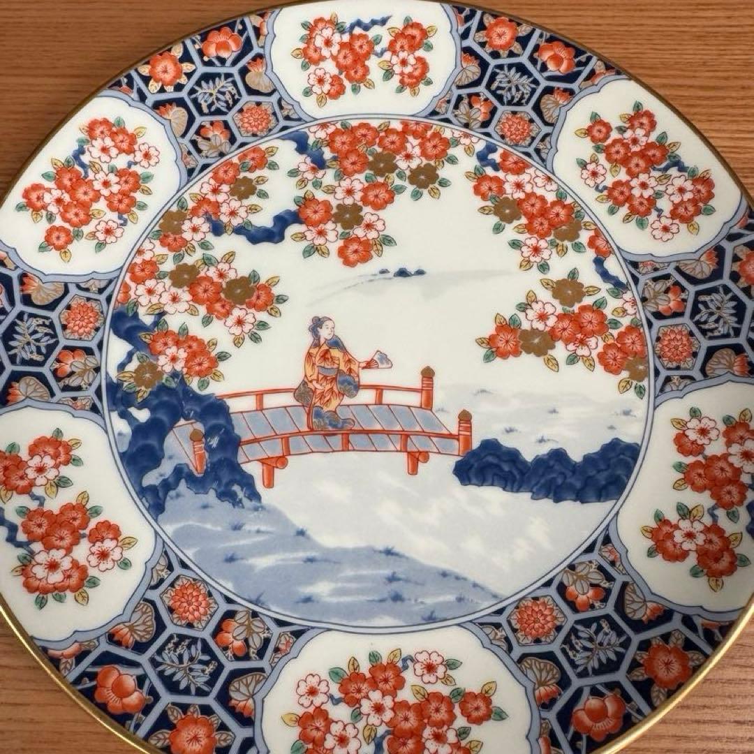 有田焼 香蘭社 フランクリン・ポーセリン 限定版絵皿 花の宴の内 2枚セット☆