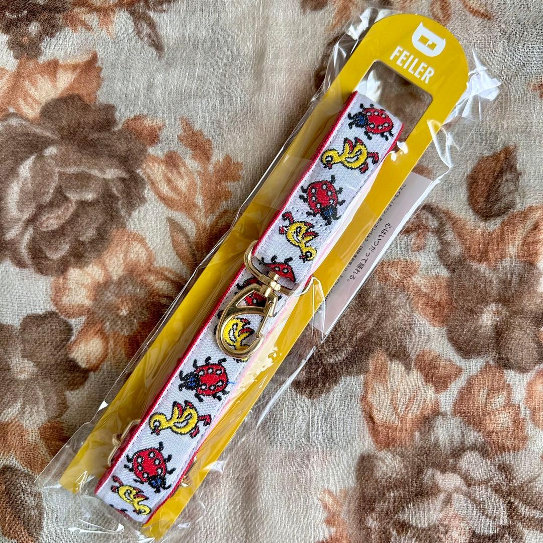 【FEILER】旗艦店限定ハンカチ＆レピヤンリボンショルダーストラップホワイト