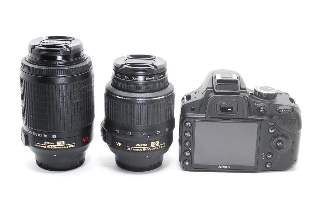 Nikon D3200 標準＋望遠セット【超高画質×ダブルVR】