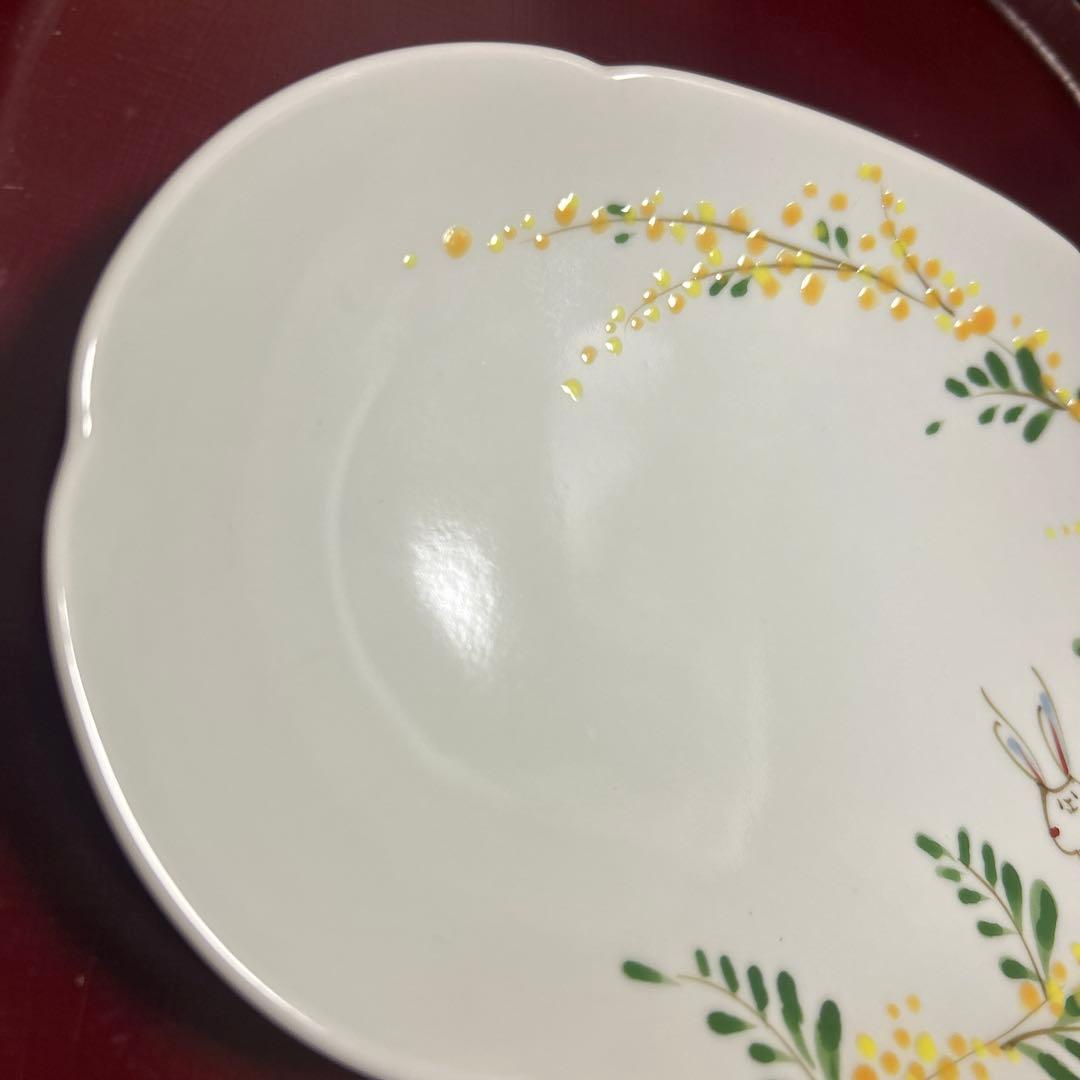 作家　陶芸作家　空萌工房 うさぎ 田口紀美子　ミモザ　はなプレート