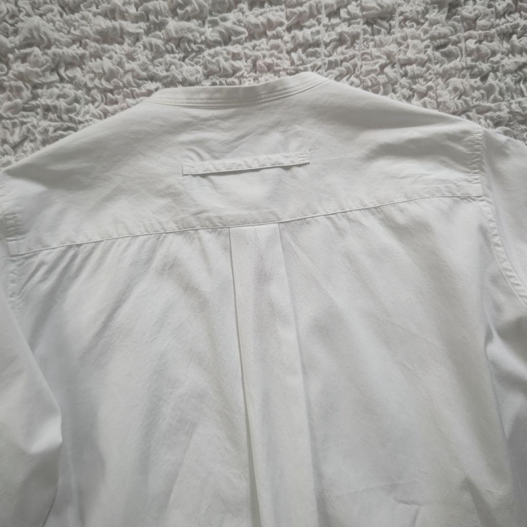 TICCA　定番　ビブヨークシャツ　コットン　ノーカラー　ホワイト　サイズ3