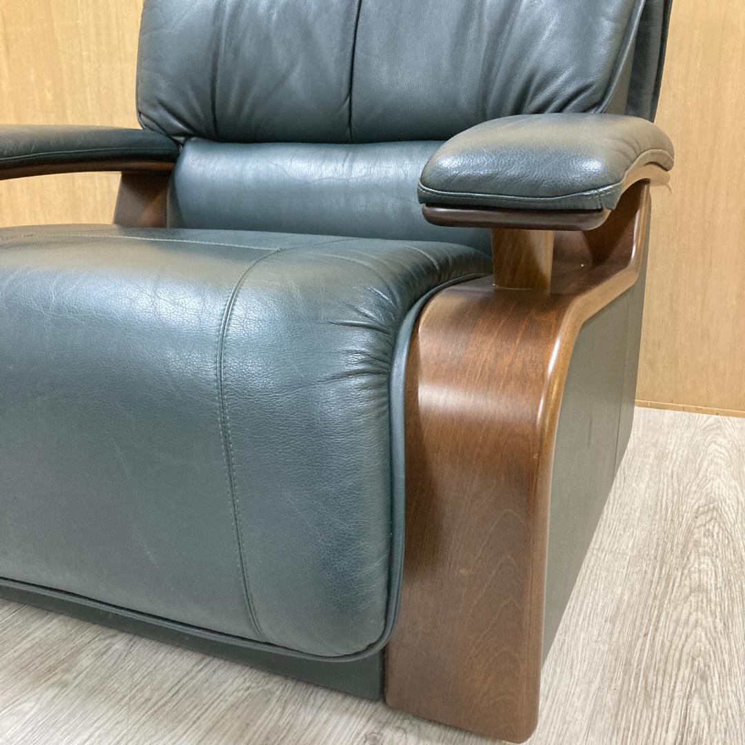 冨士ファニチア　FUJI FURNITURE　総革　1人掛けソファ B