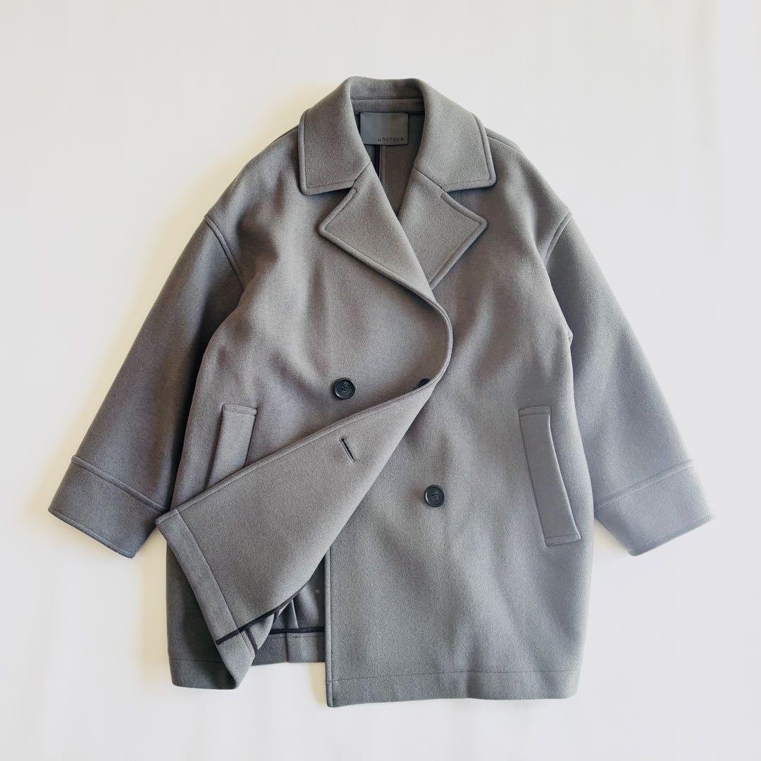 美品 アンクレイヴ uncrave プルーフ メルトン Pコート