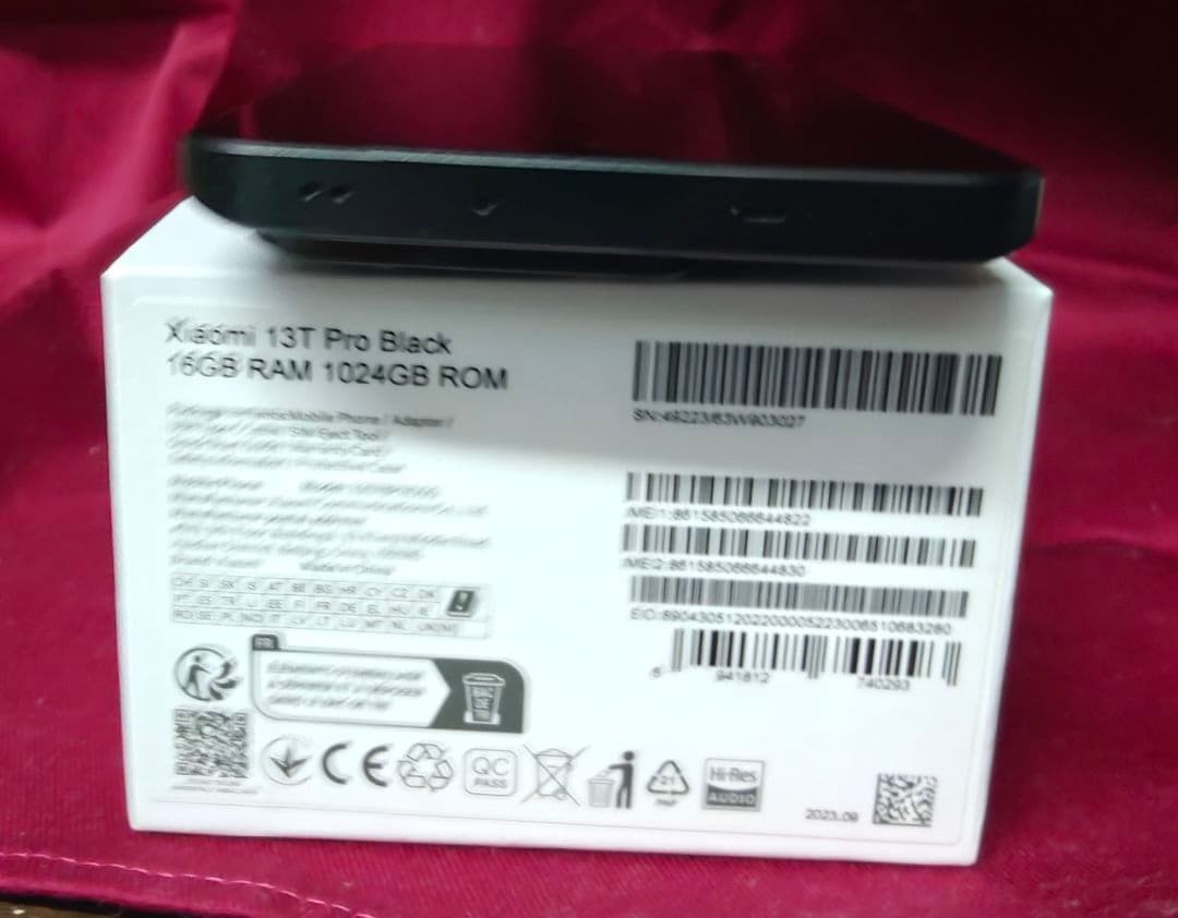 【美品】Xiaomi 13T Pro (16GB/1TB)/黒 (Global)