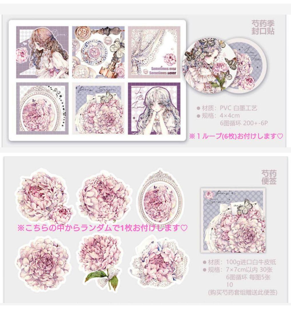 ✩再販✩J684＃芍药季(贝壳光)LION切売り海外人物マステ女子