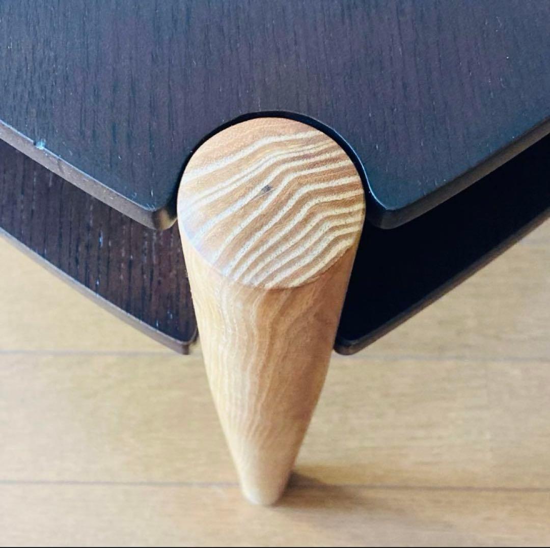 Paniniリビングテーブル 三角形 ダークブラウン