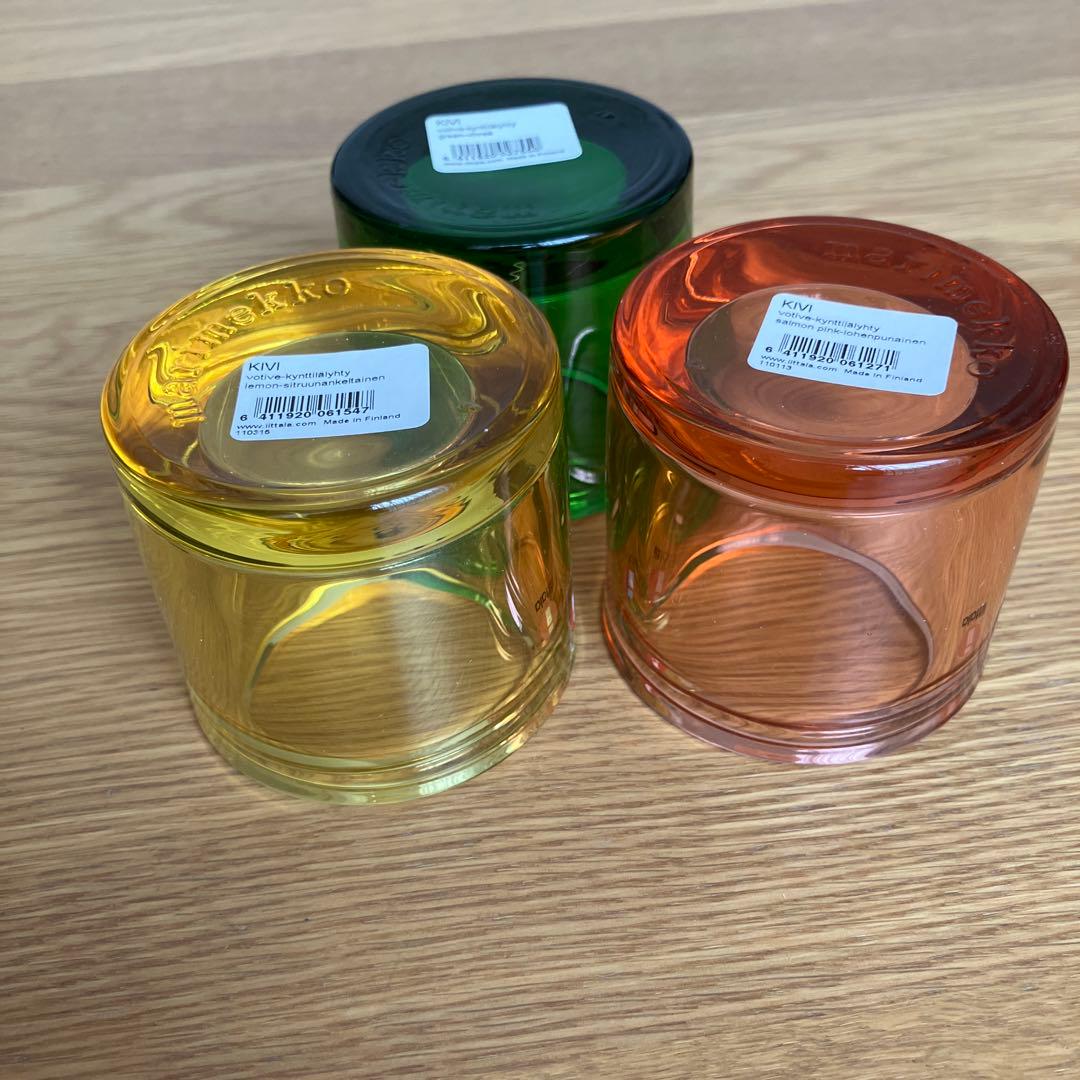 ittara KIVI 3個まとめて　キャンドルホルダー　マリメッコ キビ