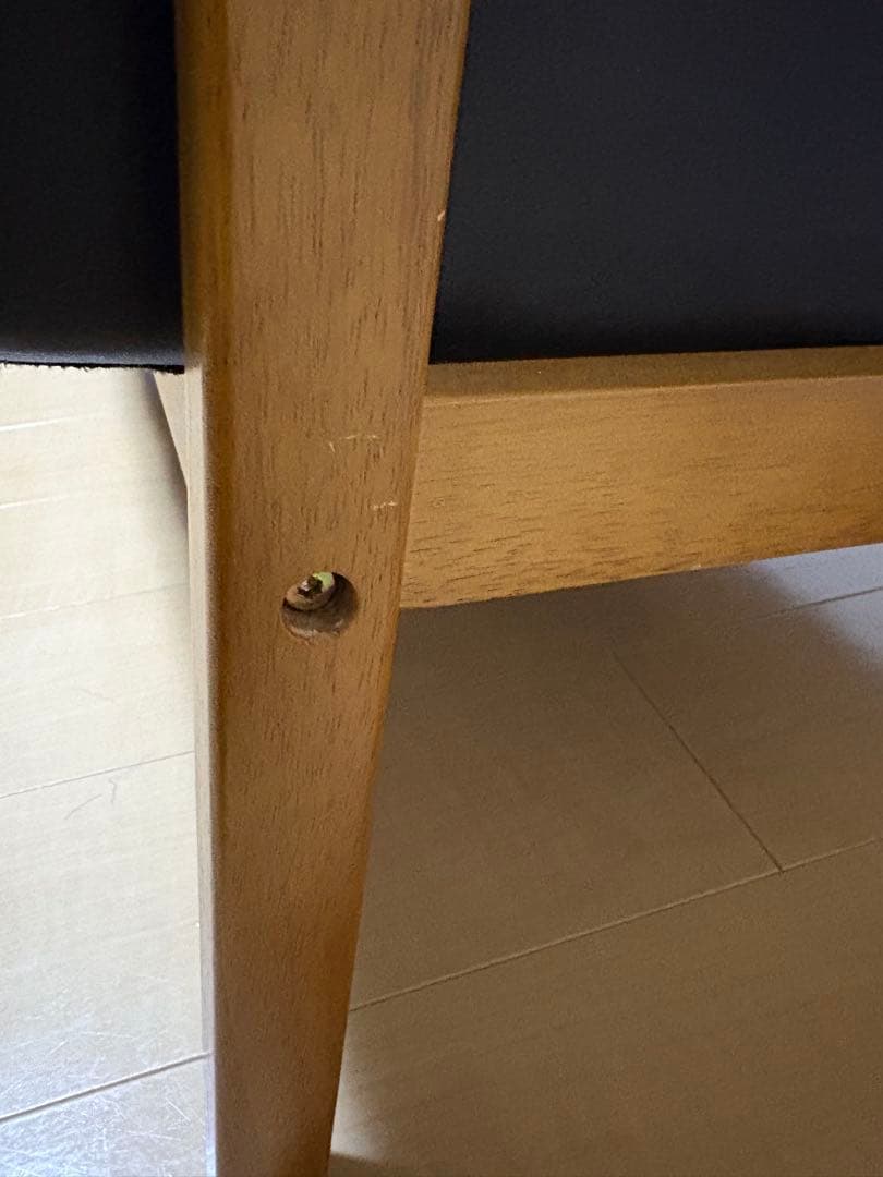 2人掛けソファ　ダークブラウン